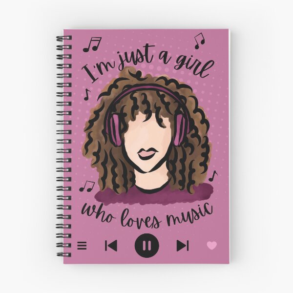 Item preview, I am Just a Girl who Loves Music (Brown) designed and sold by Curly-Cuties.