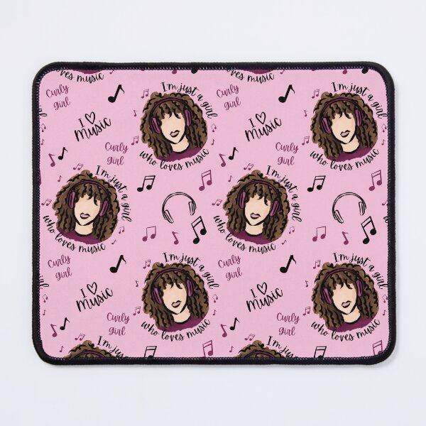 Item preview, I am Just a Girl who Loves Music (Brown) designed and sold by Curly-Cuties.