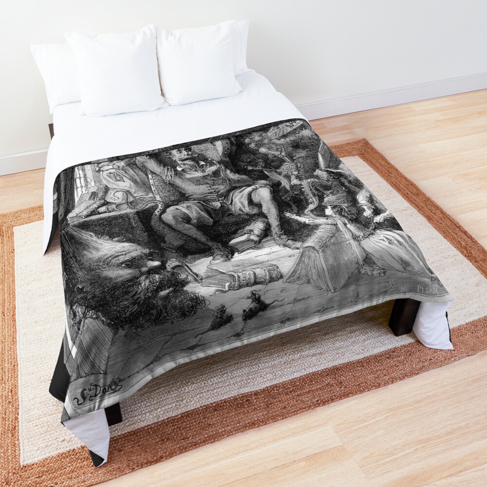 Miguel de Cervantes Don Quixote by Gustave Doré Remastered Xzendor7 Classical Art Reproductions Comforter
