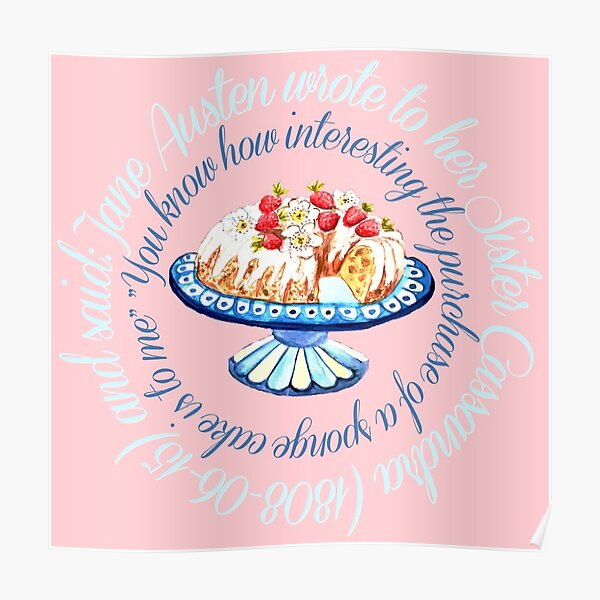 "Jane Austen cake quote, Bundt cake // Jane Austen cake quote // Jane