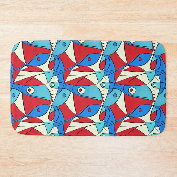 Item preview, Whales - red and blue overlapping shapes - Whale designed and sold by FloralZoo.