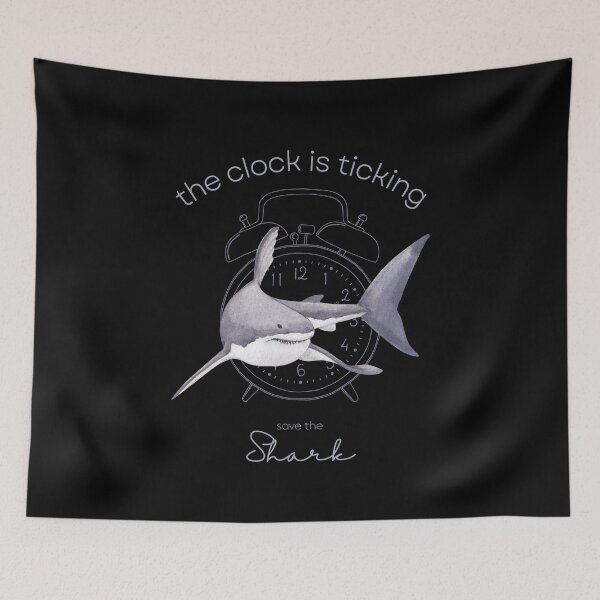 Item preview, Protect The Shark Save the Shark The Clock is Ticking Coasters designed and sold by MagicWolfStar.