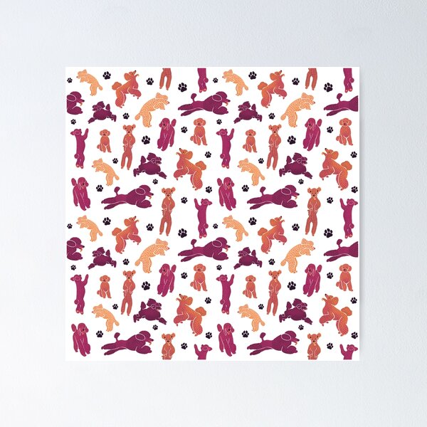 Item preview, Sunset Poodle Party designed and sold by Katya-Vasiliev.