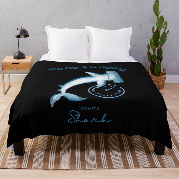 Item preview, Protect The Shark Save the Shark The Clock is Ticking Bath Mat designed and sold by MagicWolfStar.
