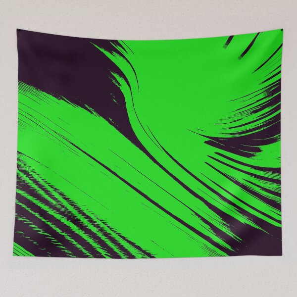 Item preview, Wispy Green and Black Abstract designed and sold by asurtiumgreen.