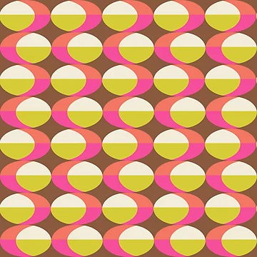Artwork thumbnail, Groovy Retro Mod Geometric Pattern by JuneJournal