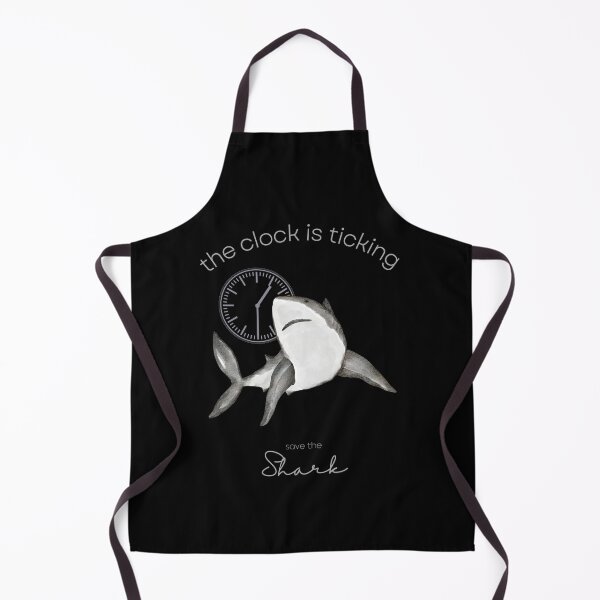 Item preview, Protect The Shark Save the Shark The Clock is Ticking Apron designed and sold by MagicWolfStar.