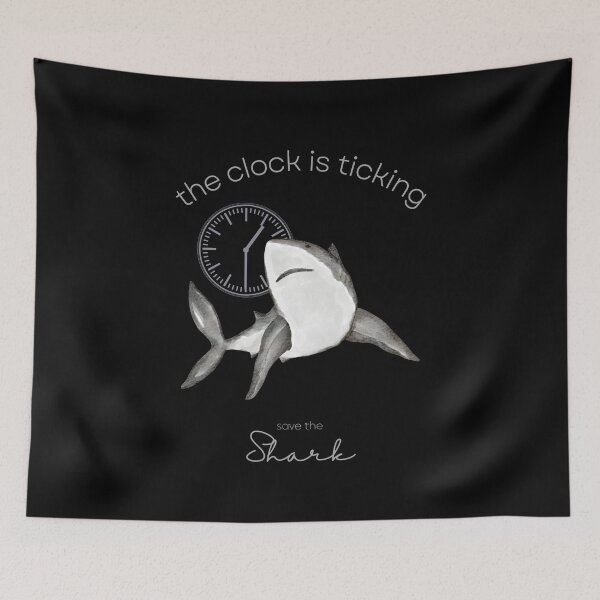 Item preview, Protect The Shark Save the Shark The Clock is Ticking Apron designed and sold by MagicWolfStar.