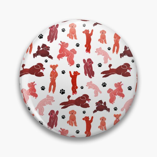 Item preview, Red Jumping Poodles designed and sold by Katya-Vasiliev.
