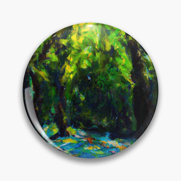 Item preview, Oil painting of a forest designed and sold by ArtisticGenie.