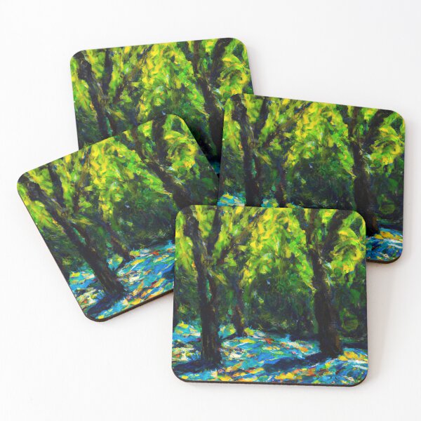Item preview, Oil painting of a forest designed and sold by ArtisticGenie.