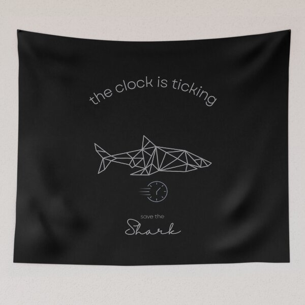 Item preview, Protect The Shark Save the Shark The Clock is Ticking Sticker designed and sold by MagicWolfStar.