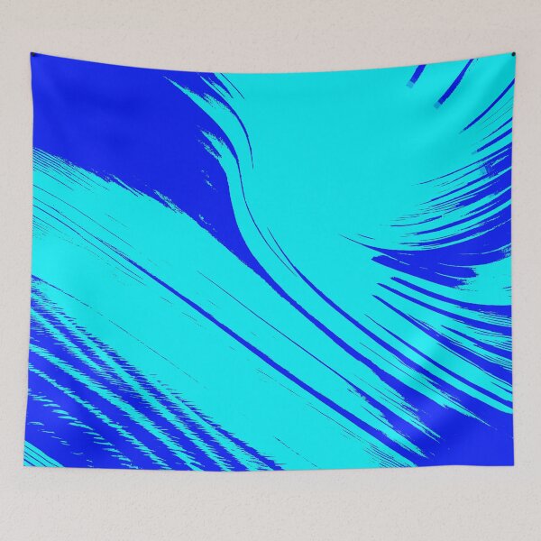 Item preview, Wispy Aqua and Blue Abstract designed and sold by asurtiumgreen.