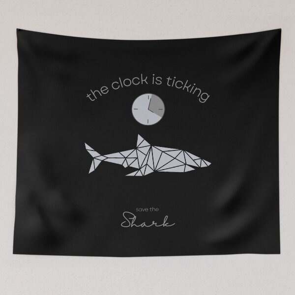 Item preview, Protect The Shark Save the Shark The Clock is Ticking Comforter designed and sold by MagicWolfStar.