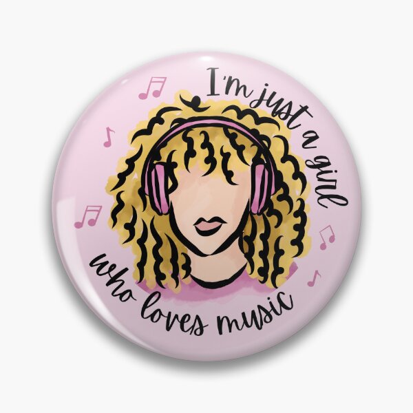 Item preview, I am Just a Girl who Loves Music (Blonde) designed and sold by Curly-Cuties.
