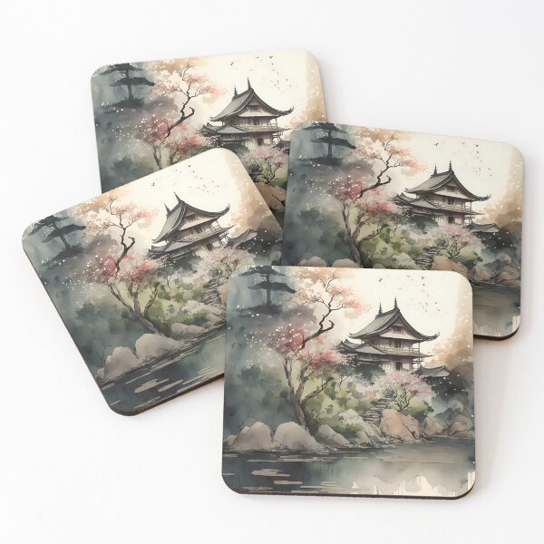 Item preview, Enchanted Japanese Garden: A Watercolor Wonderland designed and sold by Digital-Dreamer.