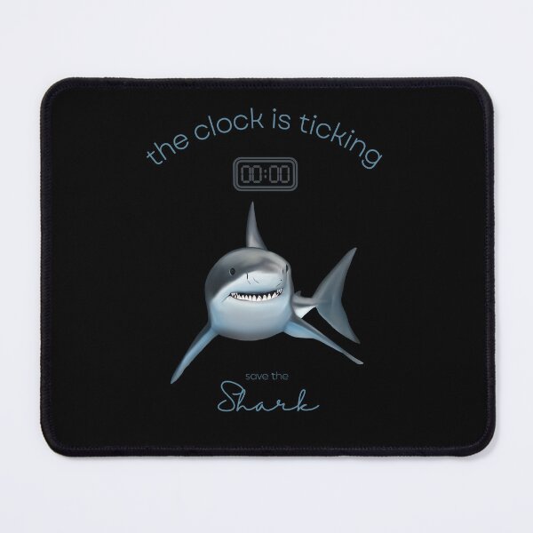 Item preview, Protect The Shark Save the Shark The Clock is Ticking Throw Pillow designed and sold by MagicWolfStar.