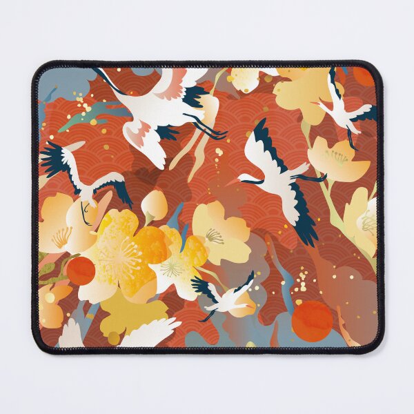 Item preview, classical auspicious colorful cloud peach blossom crane designed and sold by UnaWu533.