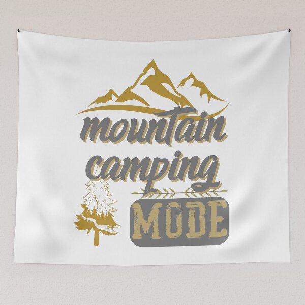 Item preview, mountain camping mode, forest river sun inside tree pine designed and sold by movie-popcorn.