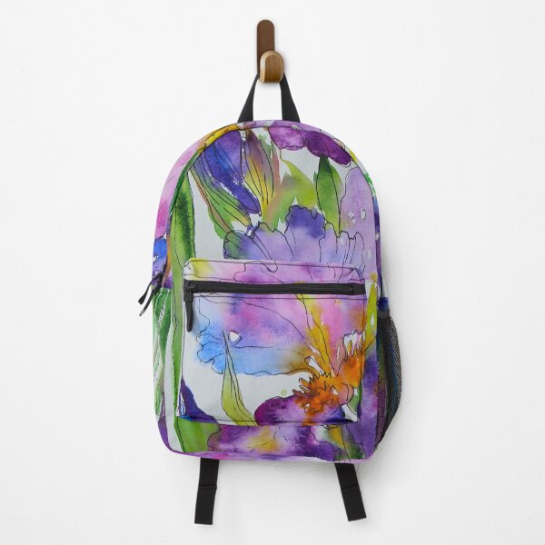 Item preview, Irises Flowers Watercolor Painting designed and sold by Svitlana Prouty.