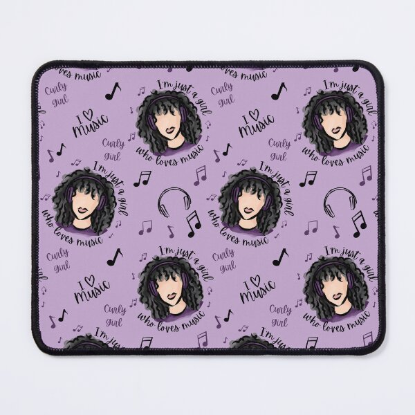 Item preview, I am Just a Girl who Loves Music (Black) designed and sold by Curly-Cuties.