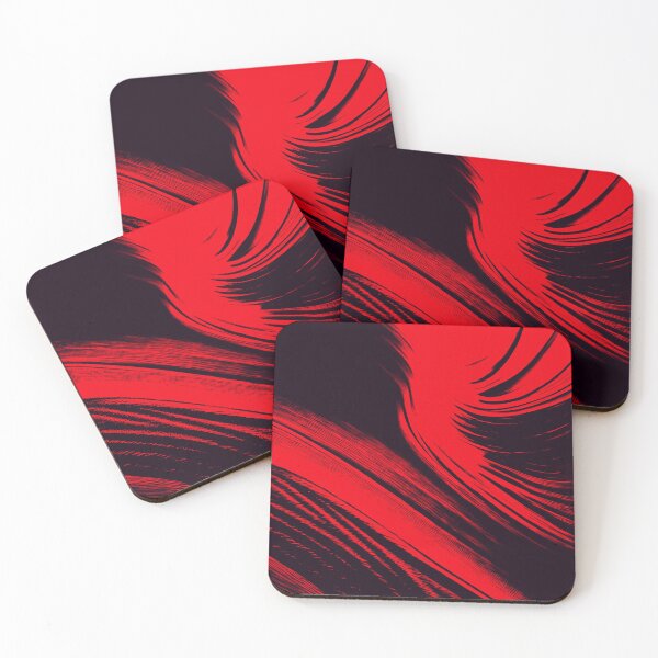 Item preview, Wispy Red and Black Abstract designed and sold by asurtiumgreen.