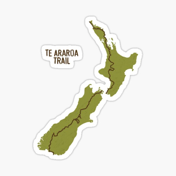 "Te Araroa Trail The Long Pathway, New Zealand Throughhike" Sticker