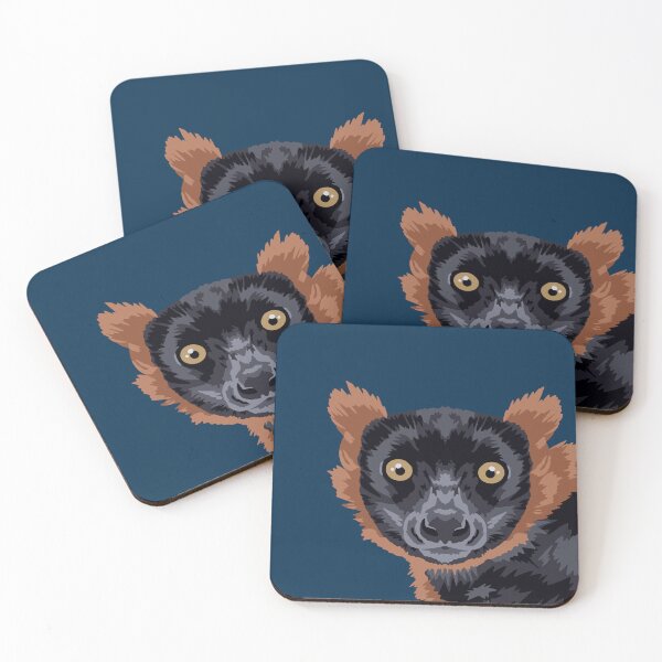 Item preview, Red Ruffed Lemur Portrait designed and sold by GeoCreate.