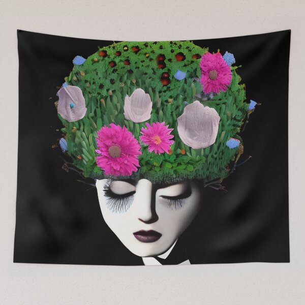 Item preview, Flowers growing out of head designed and sold by gramizzia.