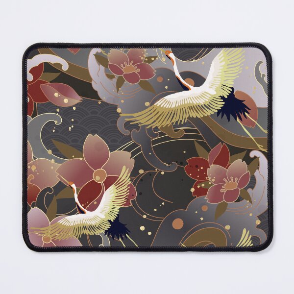 Artikelvorschau, traditional classical auspicious  sea wave small flower crane  entworfen und verkauft von UnaWu533.