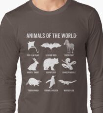 Simple Vintage Humor Funny Rare Animals of the World Long Sleeve T-Shirt