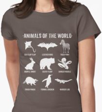 Simple Vintage Humor Funny Rare Animals of the World Women's Fitted T-Shirt