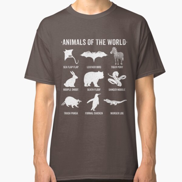 Simple Vintage Humor Funny Rare Animals of the World Classic T-Shirt