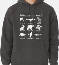 Einfache Vintage Humor Lustige seltene Tiere der Welt Hoodie