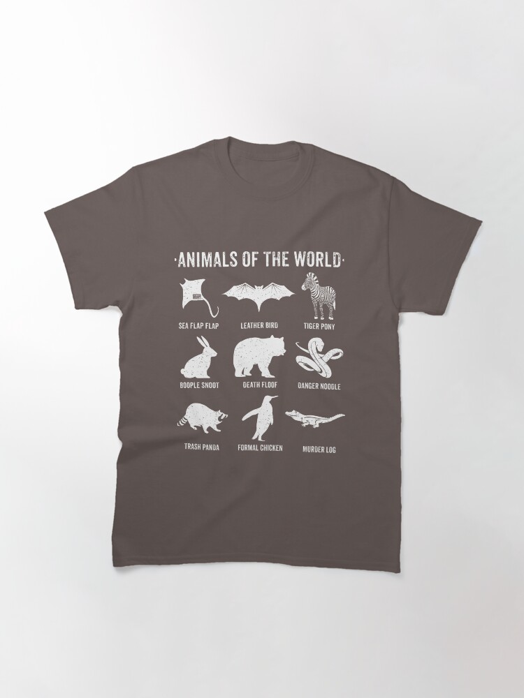 Alternate view of Simple Vintage Humor Funny Rare Animals of the World Classic T-Shirt