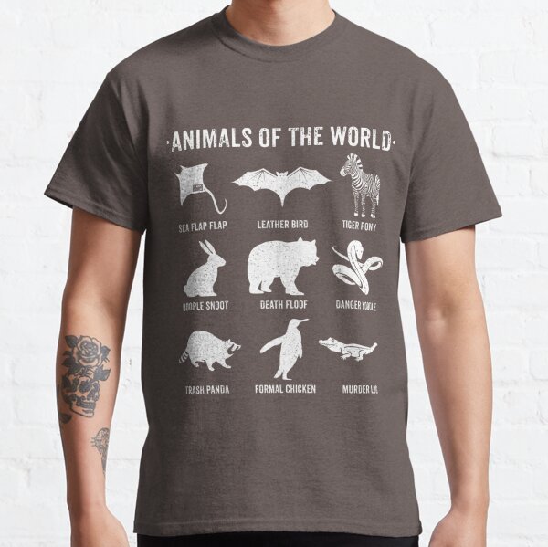 Simple Vintage Humor Funny Rare Animals of the World Classic T-Shirt