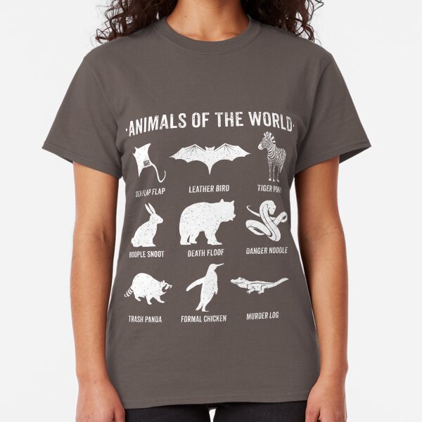 Simple Vintage Humor Funny Rare Animals of the World Classic T-Shirt