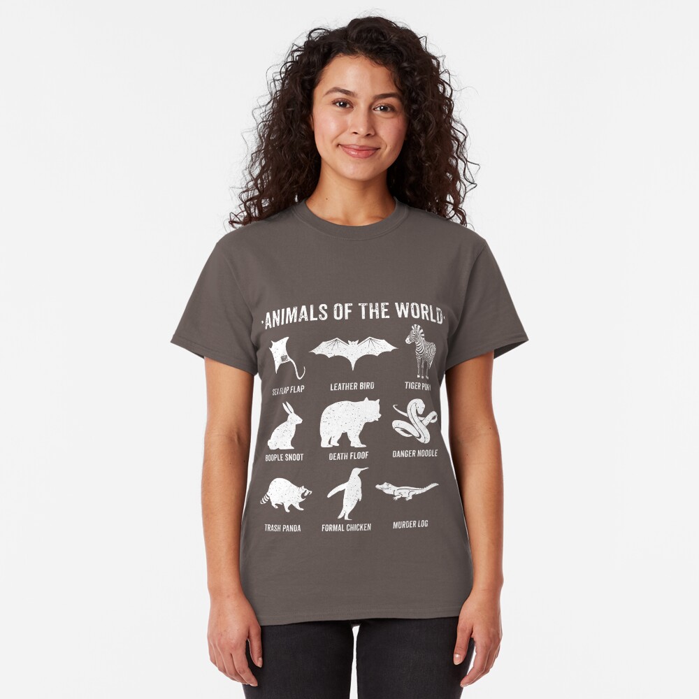 Einfache Vintage Humor Lustige seltene Tiere der Welt Classic T-Shirt