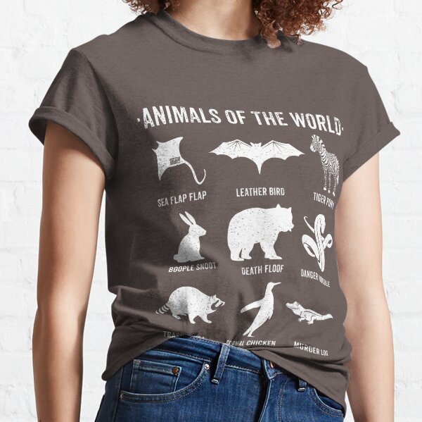 Simple Vintage Humor Funny Rare Animals of the World Classic T-Shirt