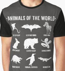 Simple Vintage Humor Funny Rare Animals of the World Graphic T-Shirt