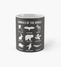 Einfache Vintage Humor Lustige seltene Tiere der Welt Tasse