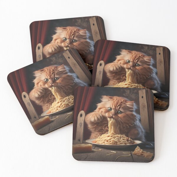 Item preview, a cat enjoying spaghetti designed and sold by Munich Vibes.
