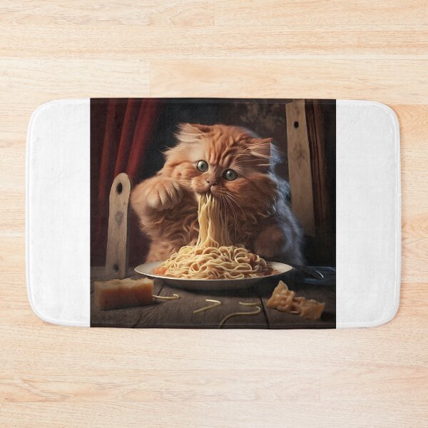 Item preview, a cat enjoying spaghetti designed and sold by Munich Vibes.