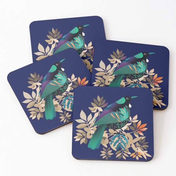 Item preview, Contemporary New Zealand Tui Bird Print designed and sold by ThePurpleMelon.