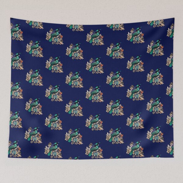 Item preview, Contemporary New Zealand Tui Bird Print designed and sold by ThePurpleMelon.