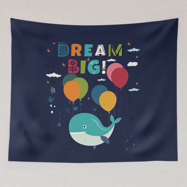 Item preview, Beautiful big whale flying with balloons designed and sold by Ndli.