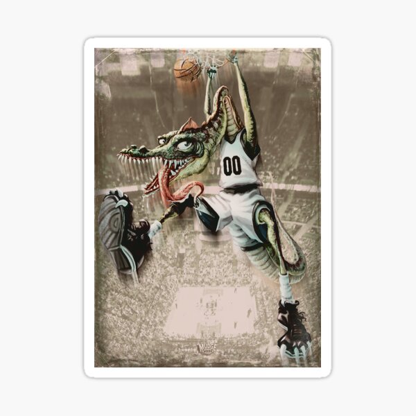 Big Head Dinosaur Basketball Sticker