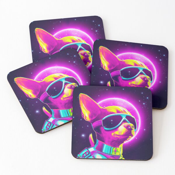 Item preview, Cyber Punk Chihuahua Neon Moon designed and sold by bennetthuskers.
