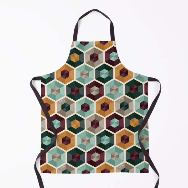Aperçu de l'œuvre Hexagon Gems – Menthe & Ocre créée et vendue par Cat Coquillette.