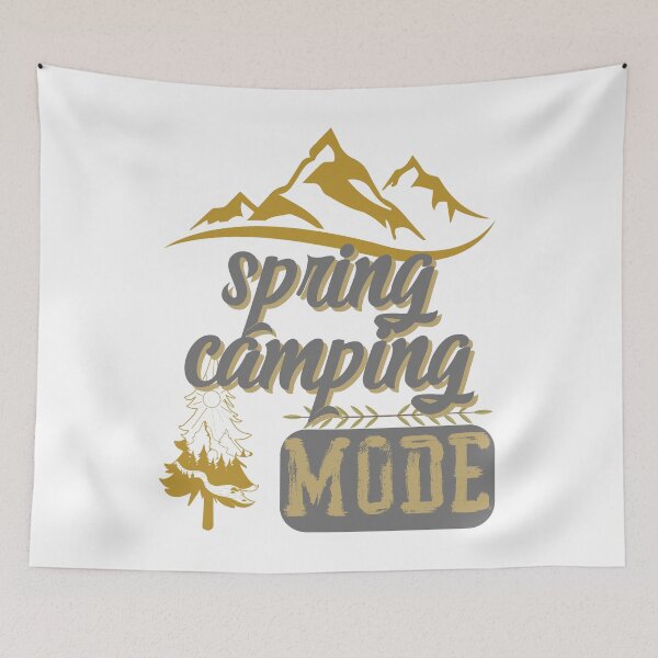 Item preview, spring camping mode, forest river sun inside tree pine designed and sold by movie-popcorn.